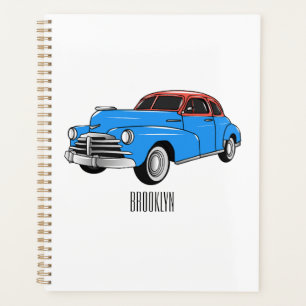 Caricature de voiture classique 1948