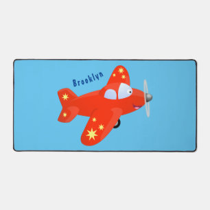 Caricature de vol d'avion rouge mignon