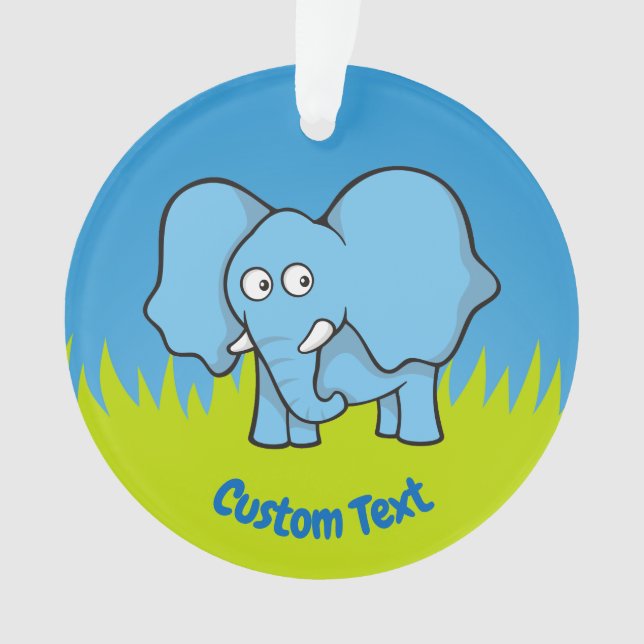 Caricature d'éléphant bleu (devant)
