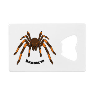 Caricature déplaisante de tarantule brun et orange