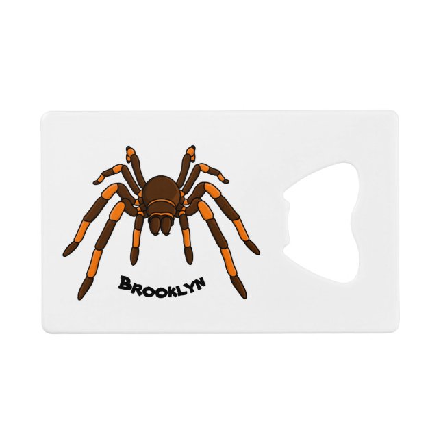 Caricature déplaisante de tarantule brun et orange (Dos Horizontal)