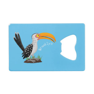 Caricature d'oiseau de safari de barbecue jaune am