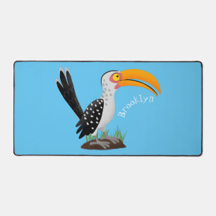 Caricature d'oiseau de safari de barbecue jaune am