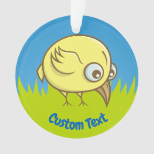 Caricature d'oiseau jaune