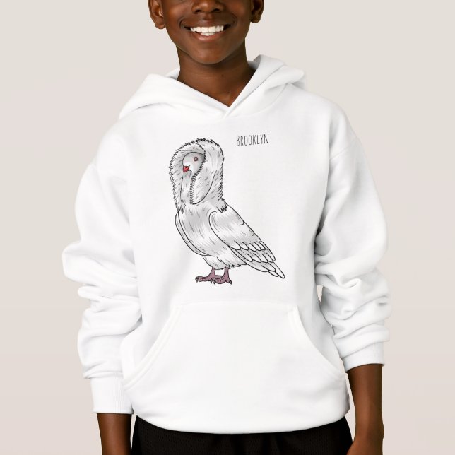 Caricature d'oiseau pigeon Jacobin (Devant)