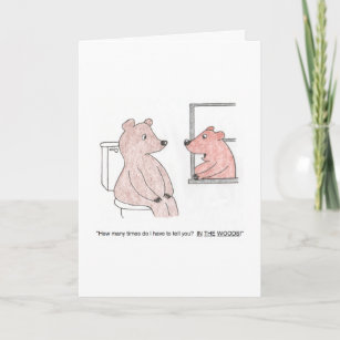 Caricature d'ours Carte d'anniversaire