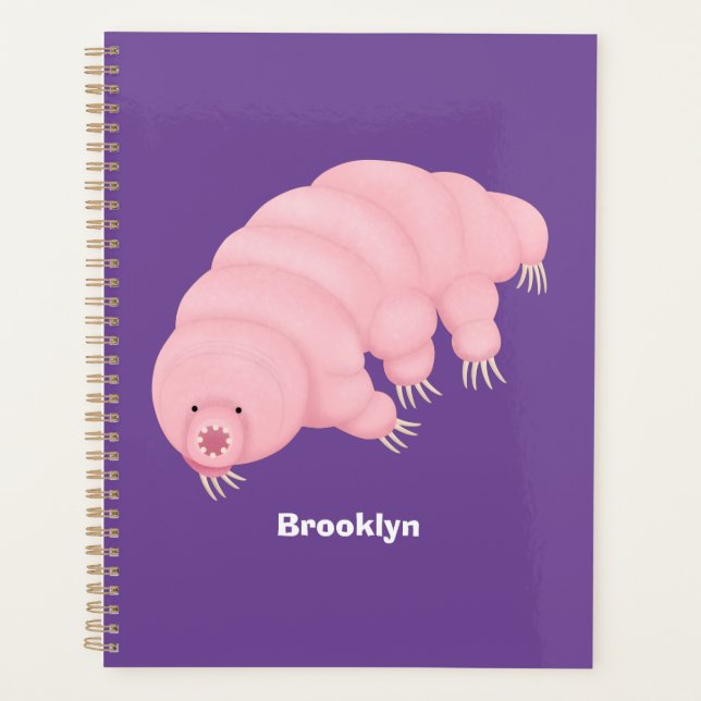 Caricature d'ours d'eau tardigrade rose mignon (Devant)