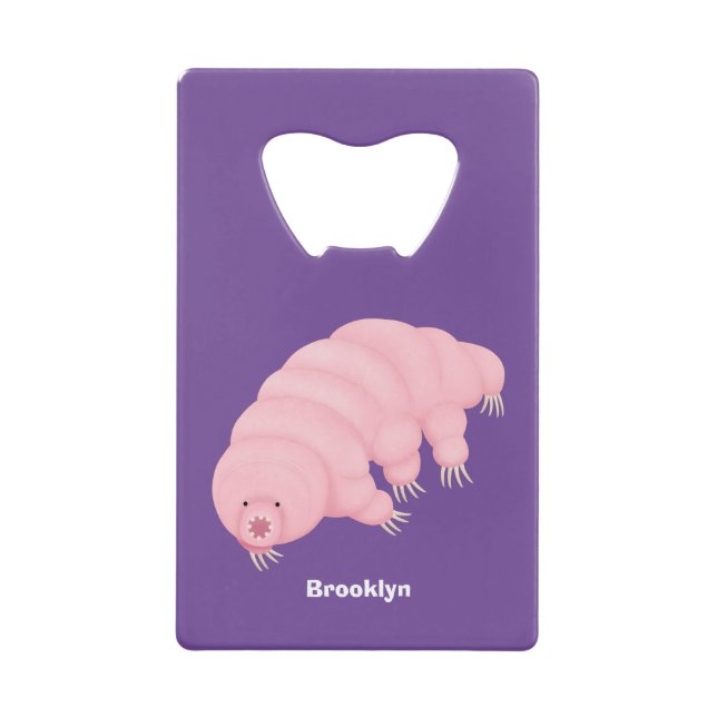 Caricature d'ours d'eau tardigrade rose mignon (Devant)