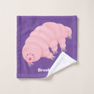 Caricature d'ours d'eau tardigrade rose mignon