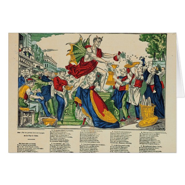 Caricature du démon de l'argent, 1860 (Devant horizontal)