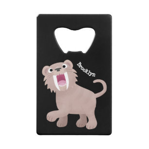 Caricature du tigre mignon Saber Toothed Smilodon