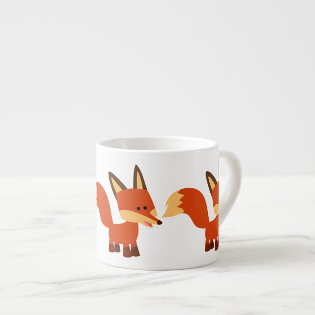 Caricature en Astute Fox Espresso Mug (Devant droit)