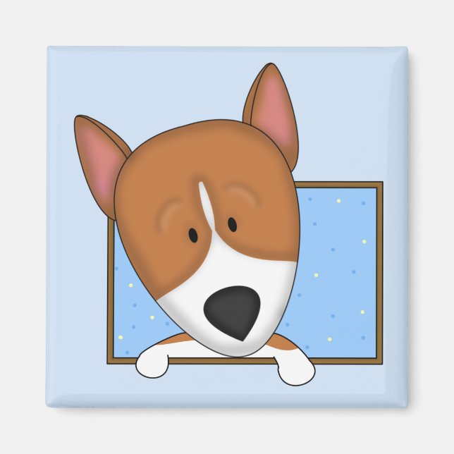 Caricature encadrée Magnet Basenji (Devant)