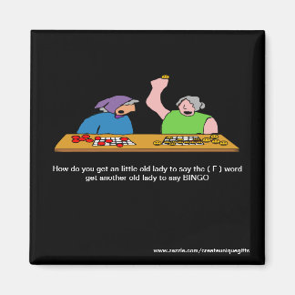 Caricature F Word Magnet de bingo