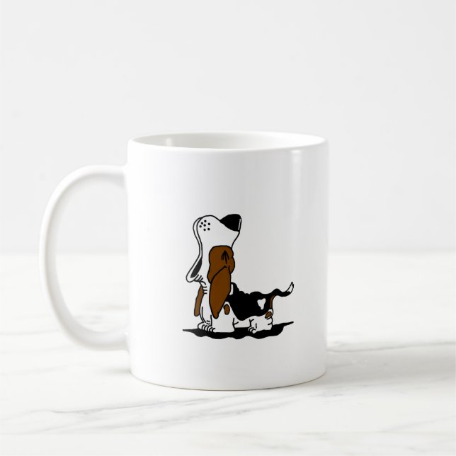 Caricature Howing Hound Coffee Mug (Gauche)