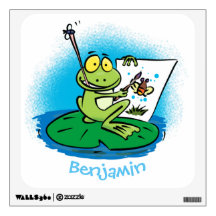 Caricature humoristique de grenouille verte