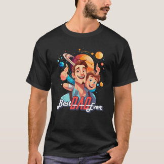 Caricature illustrée Meilleur T-Shirt Papa