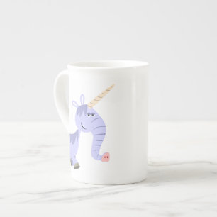 Caricature inhabituelle Unicorn Bone China Mug