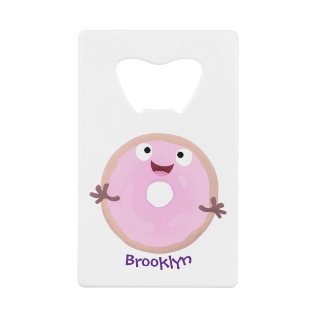 Caricature joli beignet rose vitré (Devant)