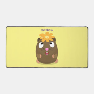 Caricature joyeuse de cobaye mignonne