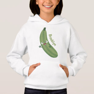 Caricature joyeux de courgettes mignonnes