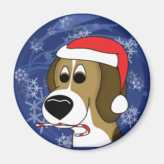Caricature Magnet Beagle de Noël