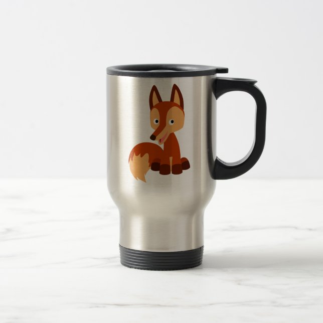Caricature mignon Fox Commuter Mug (Droit)