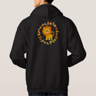 Caricature mignon Lion Mandala Sweat - shirt à cap