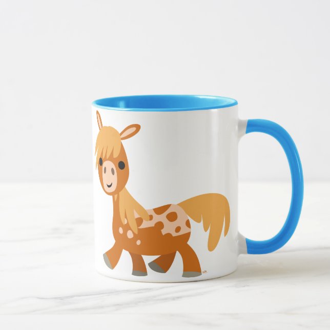 Caricature mignonne Appaloosa Pony Mug (Droite)