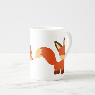 Caricature mignonne Astute Fox Bone China Mug