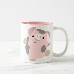 Caricature mignonne Danser Cochon Mug