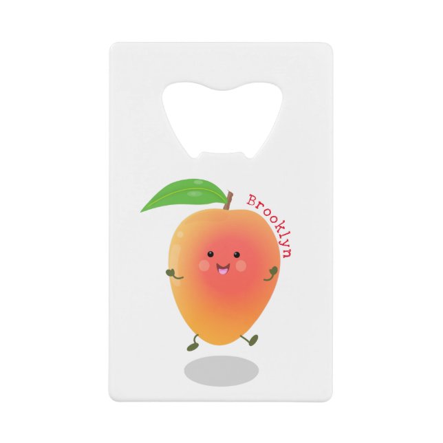 Caricature mignonne de mangue joyeuse (Devant)