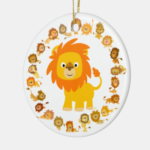 Caricature mignonne Lion Mandala Ornement