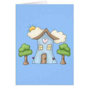 Caricature mignonne Maison de Campagne Arbre scène