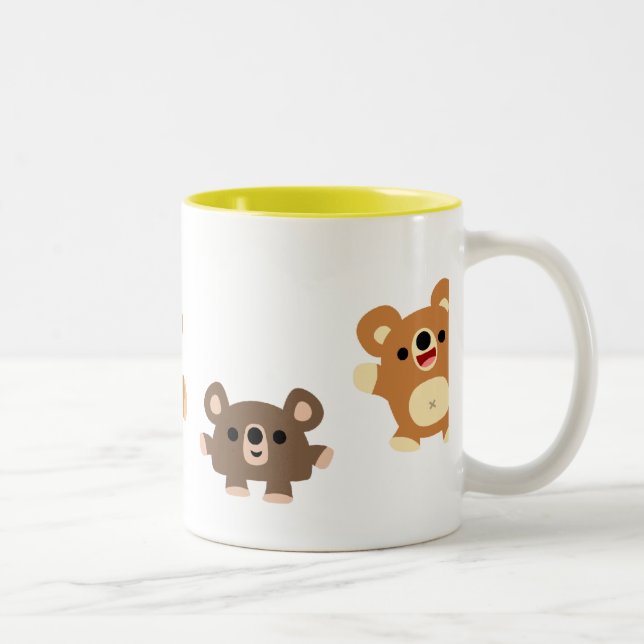 Caricature mignonne Ours 4 mug (Droit)