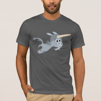 Caricature Mignonne Unicorne Dans Un T-Shirt Dépêc