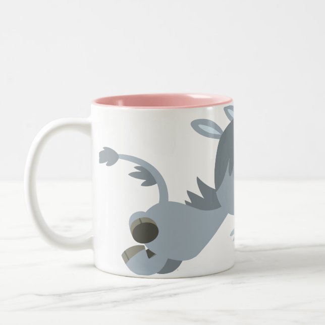 Caricature Mignonne Unicorne Dans Une Mug Dépêché (Gauche)
