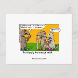 Caricature P.I. Mink (Stole Humain) Sur Carte Post