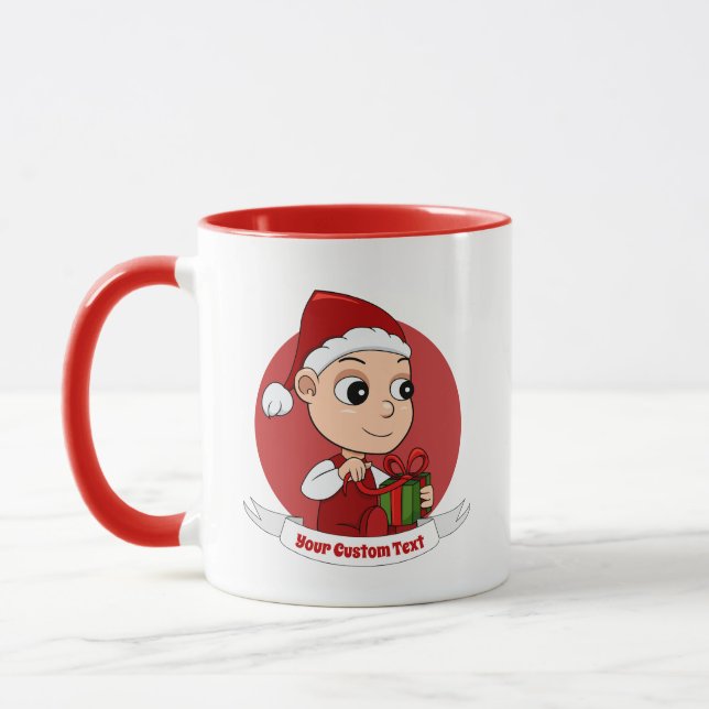 Caricature pour bébé Noël mignon Mug (Gauche)