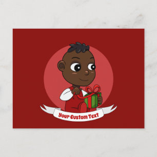 Caricature pour bébé Noël mignonne Carte postale