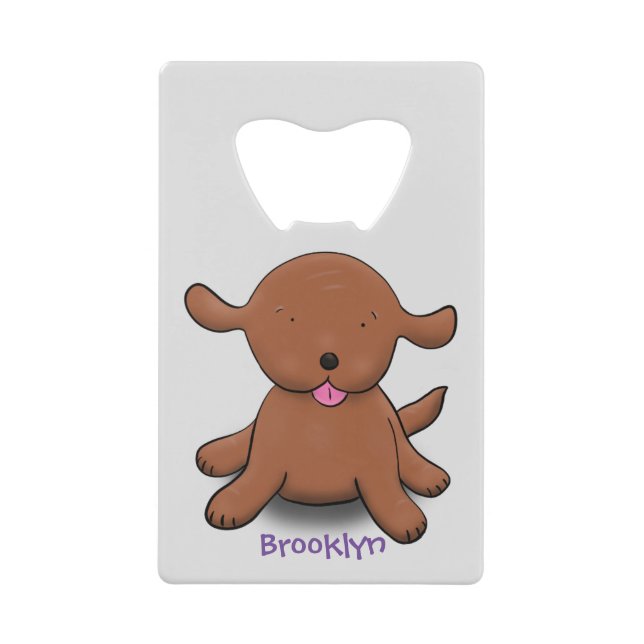 Caricature pour chien de chiot joyeux (Devant)