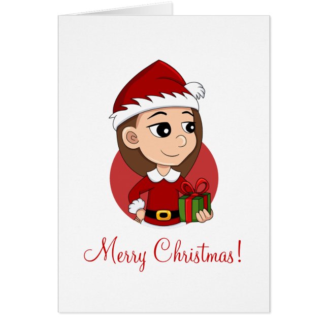 Caricature pour fille de Noël (Devant)