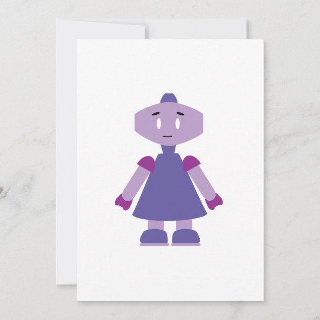 Caricature pour fille de robot (Devant)