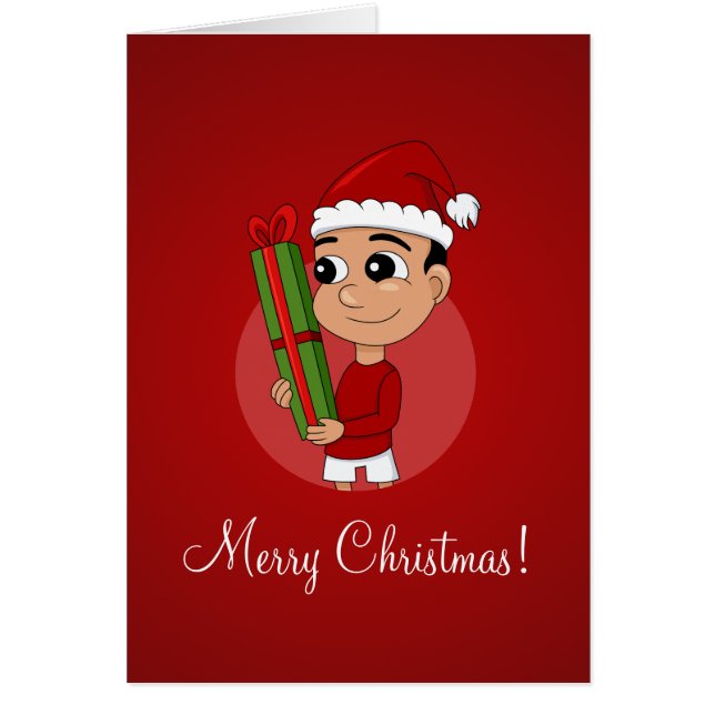 Caricature pour garçon de Noël (Devant)