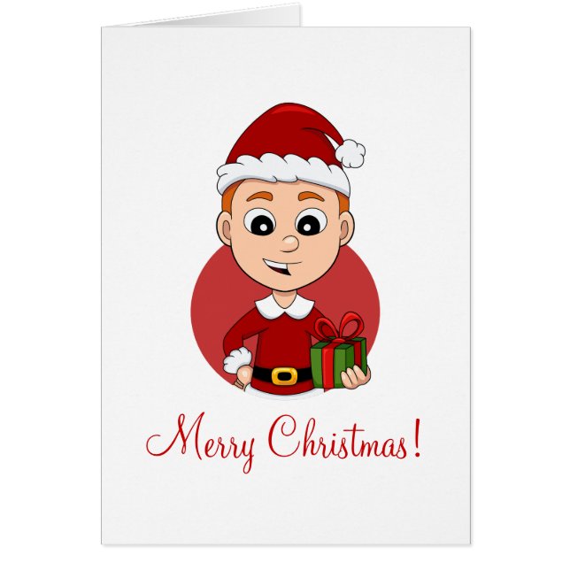 Caricature pour garçon de Noël (Devant)
