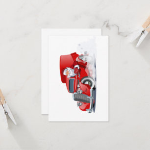 Caricature saluant carte de Noël