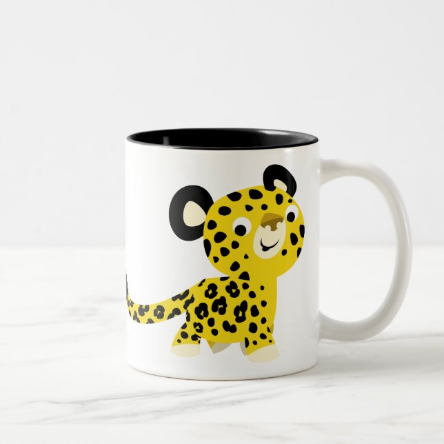 Caricature sympa Leopard Mug (Droit)
