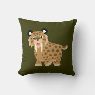 Caricature sympa Smilodon Coussin