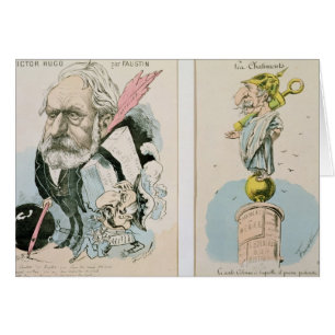 Caricatures de Victor Hugo et de napoléon III