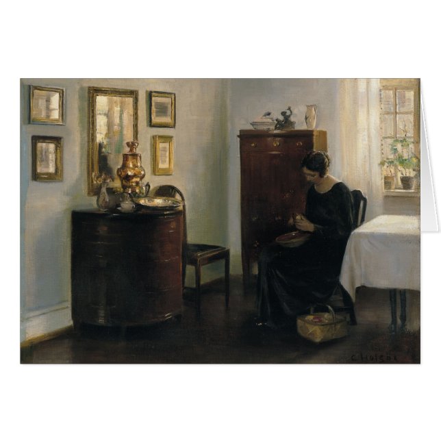 Carl Holsøe Woman with Fruit Bowl CC0449 (Devant horizontal)